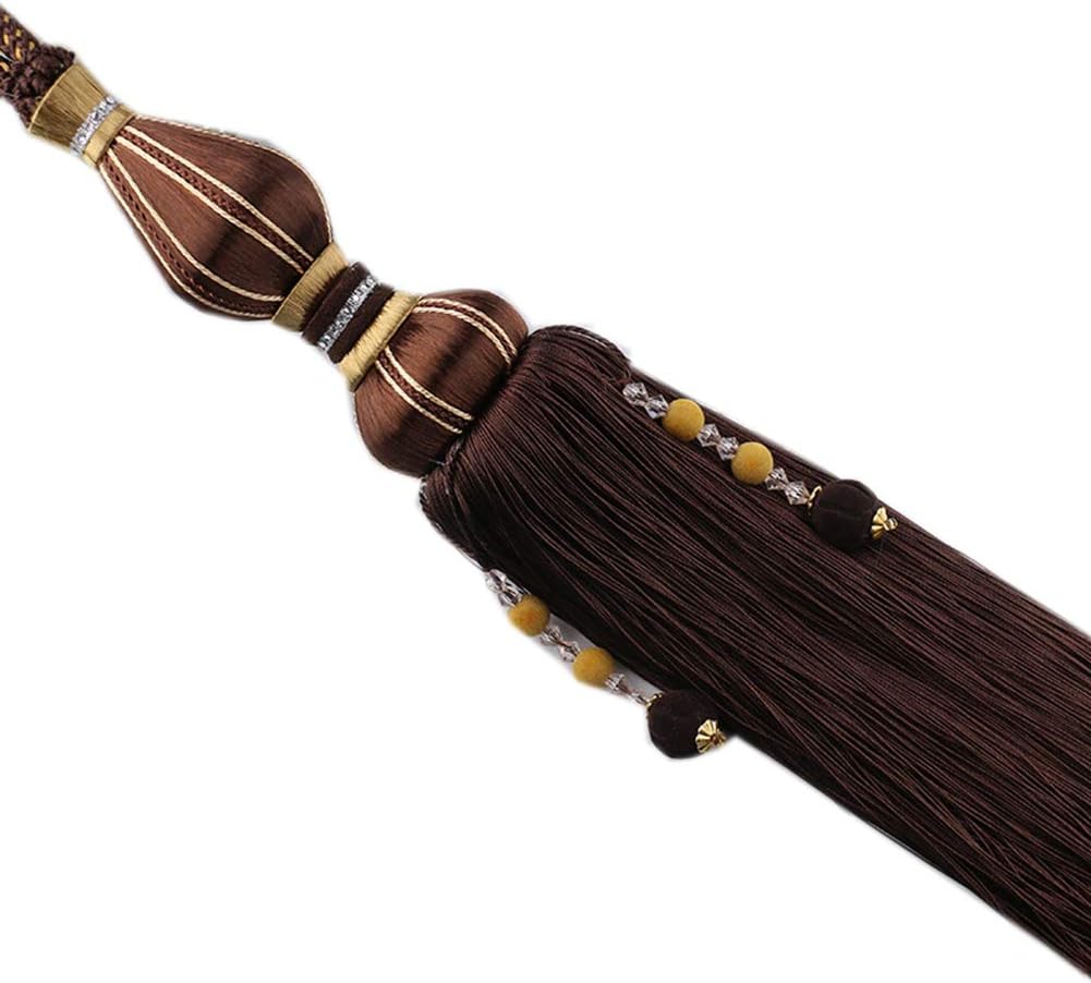 1 Pair Tassels Curtain Tiebacks Home Textiles Window Treatments Curtain Rope Tiebacks with Tassels (Light Blue)