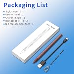 Stylus Pen for ASUS Transformer/Mini/ASUS Zenbook Flip/Pro/ASUS Vivobook Flip/Pro/Duo/ASUS Notebook, Rechargeable MPP 2.0 Tilt Active Pen with 4096 Pressure Sensitivity, Palm Rejection, Red
