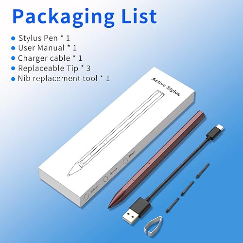 Miniatura 6 de Lápiz óptico para HP Envy X360 Pavilion X360 Specter X360 Spectre X2 Envy X2 recargable MPP 2.0 Tilt Active Pen con sensibilidad a la presión 4096,