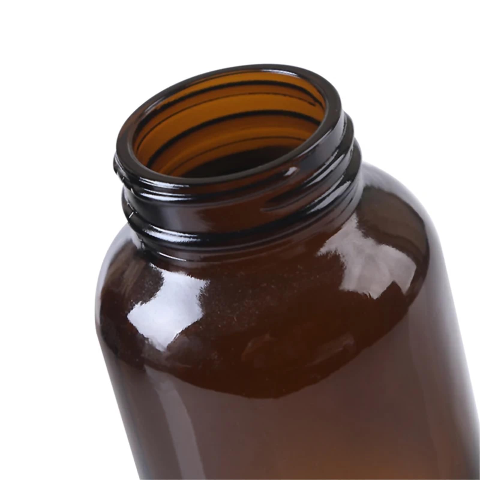 Braune Weithalsflasche Bodenflasche Probenflasche Probenflasche Vorratsflasche(60ml-4pcs)