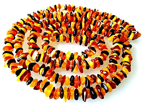 Ambermilana 47 Inches (120Cm) Length Natural Baltic Amber Necklace/Multicolour Beads/Certified Genuine Baltic Amber #TOP1