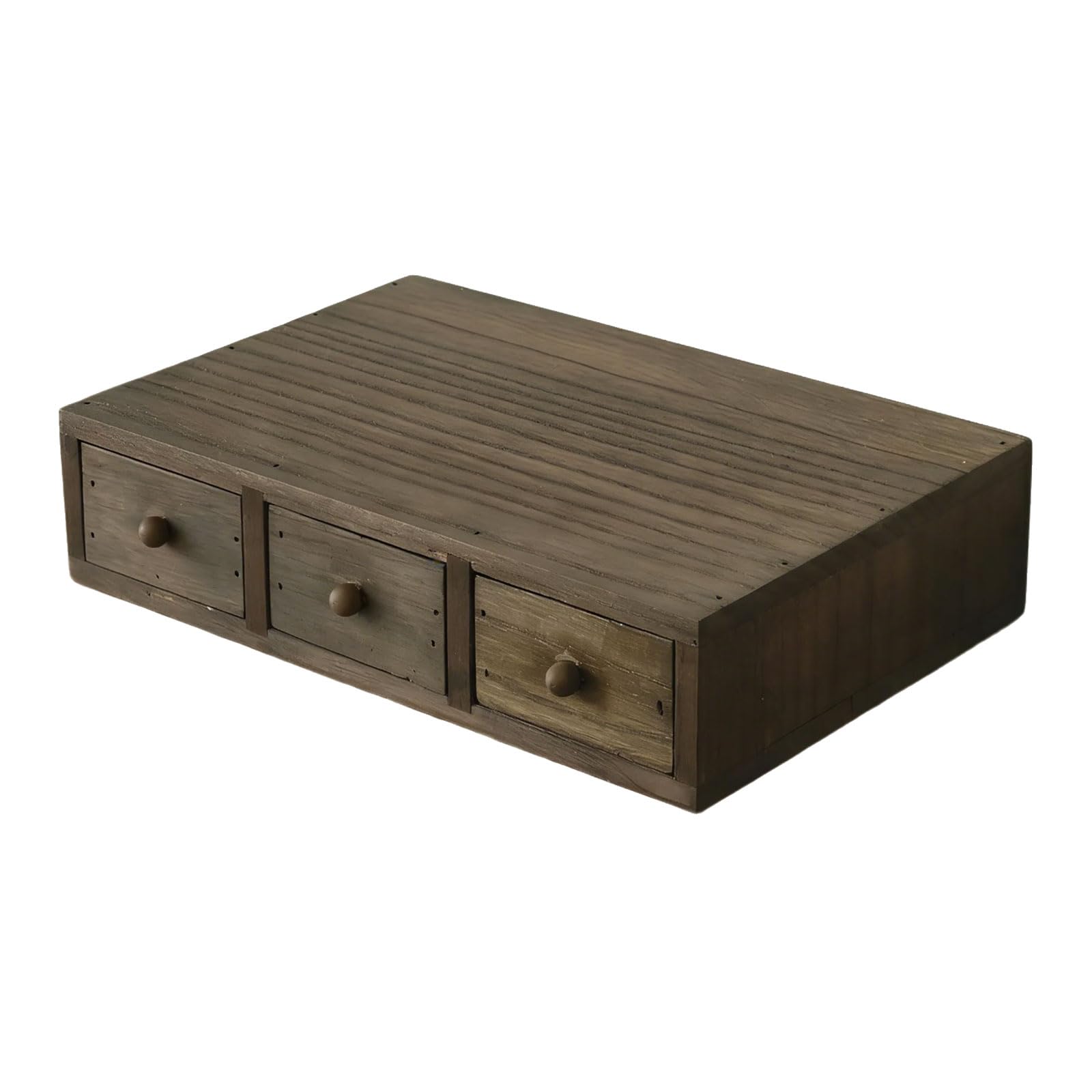 Kahdgss B Wooden Drawer Storage Ox Wood Desktop Stationery Container With Drawer Small Item Organiser Desk Planner With