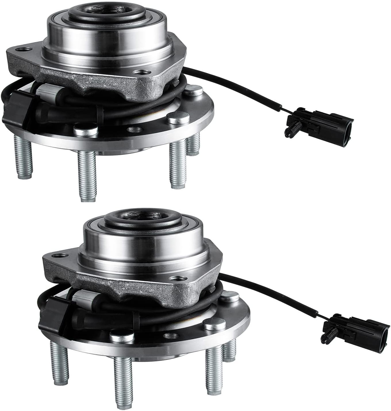 513188 Front Wheel Bearing Hub Assembly Replacement for 2002-2009 Chevy Trailblazer Isuzu Ascender Olds Bravada GMC Envoy Buick Rainier 6 Lugs W/ABS - 2pcs Set