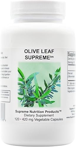 Supreme Nutrition Olive Leaf Supreme, 120 cápsulas vegetarianas de hoja de olivo pura