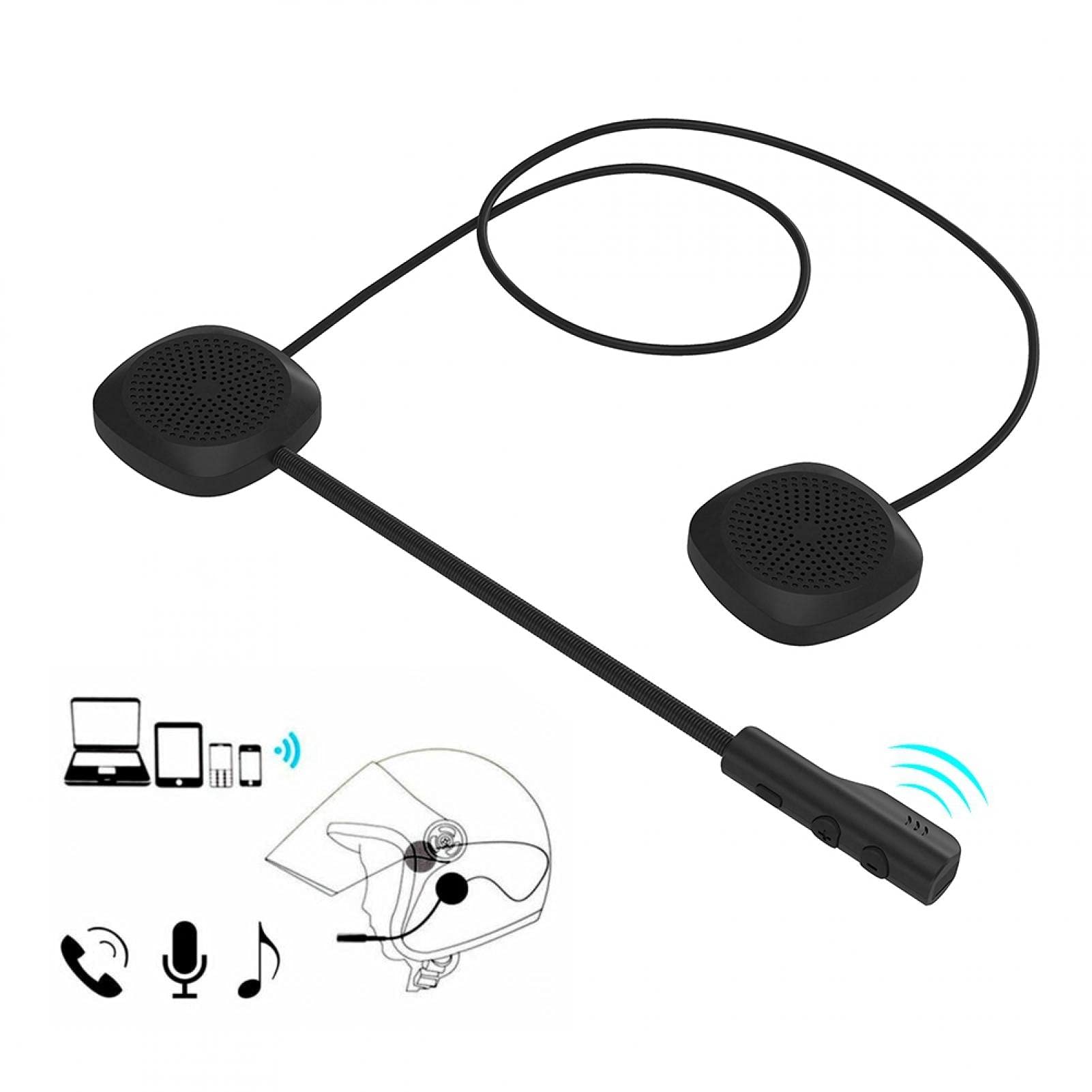 OUKENS Écouteur Bluetooth, MH04 5.0 Haut-parleurs Casque de Moto Mains Libres Casque Bluetooth stéréo Musique Appel écouteur