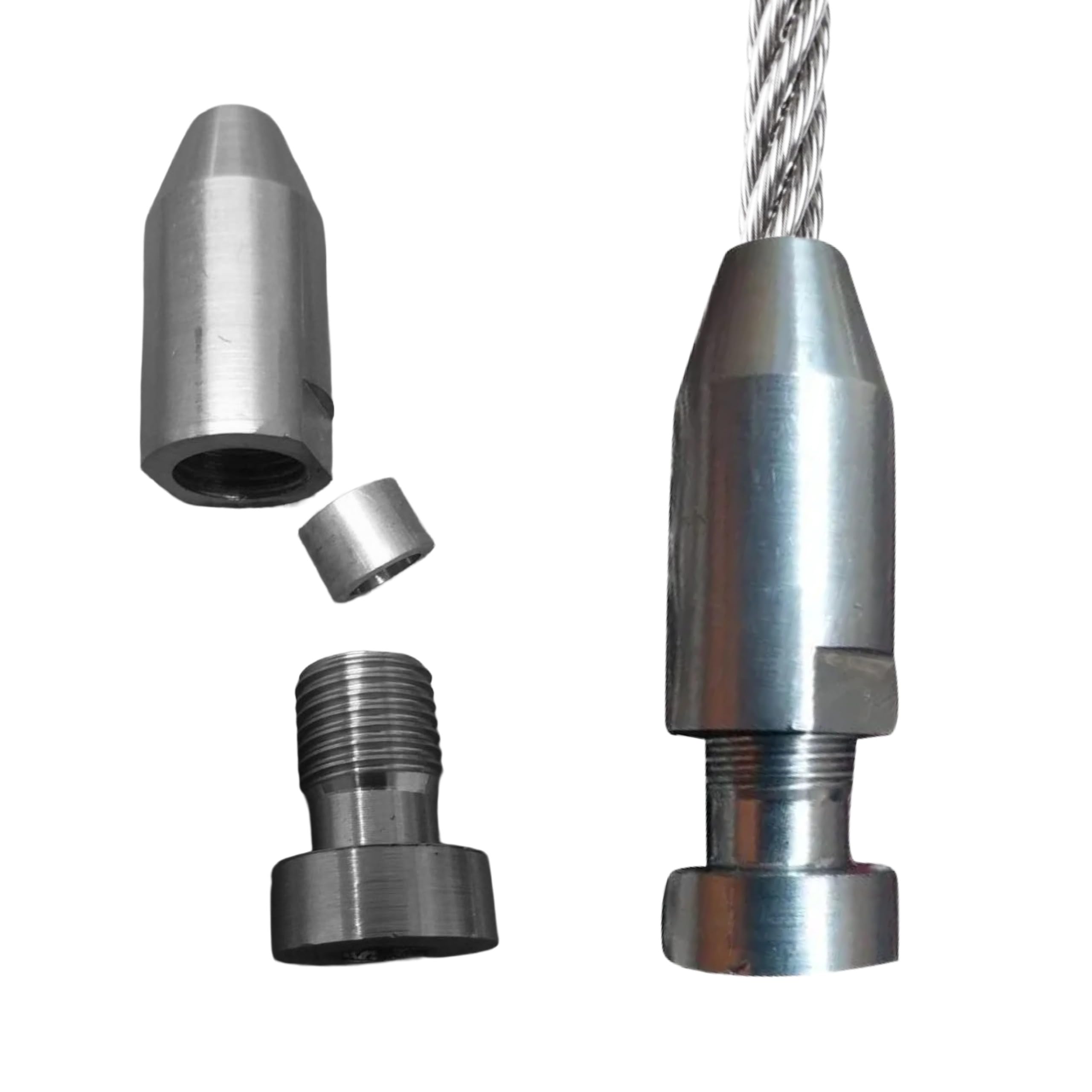 Stainless Steel Wire Rope Bullet Staright Connector for Invisible Grill Making for Balcony, Staircase, Ceiling Hanging, Home Artitect, Decorations 2 Nos (5MM ROPE)-image-36