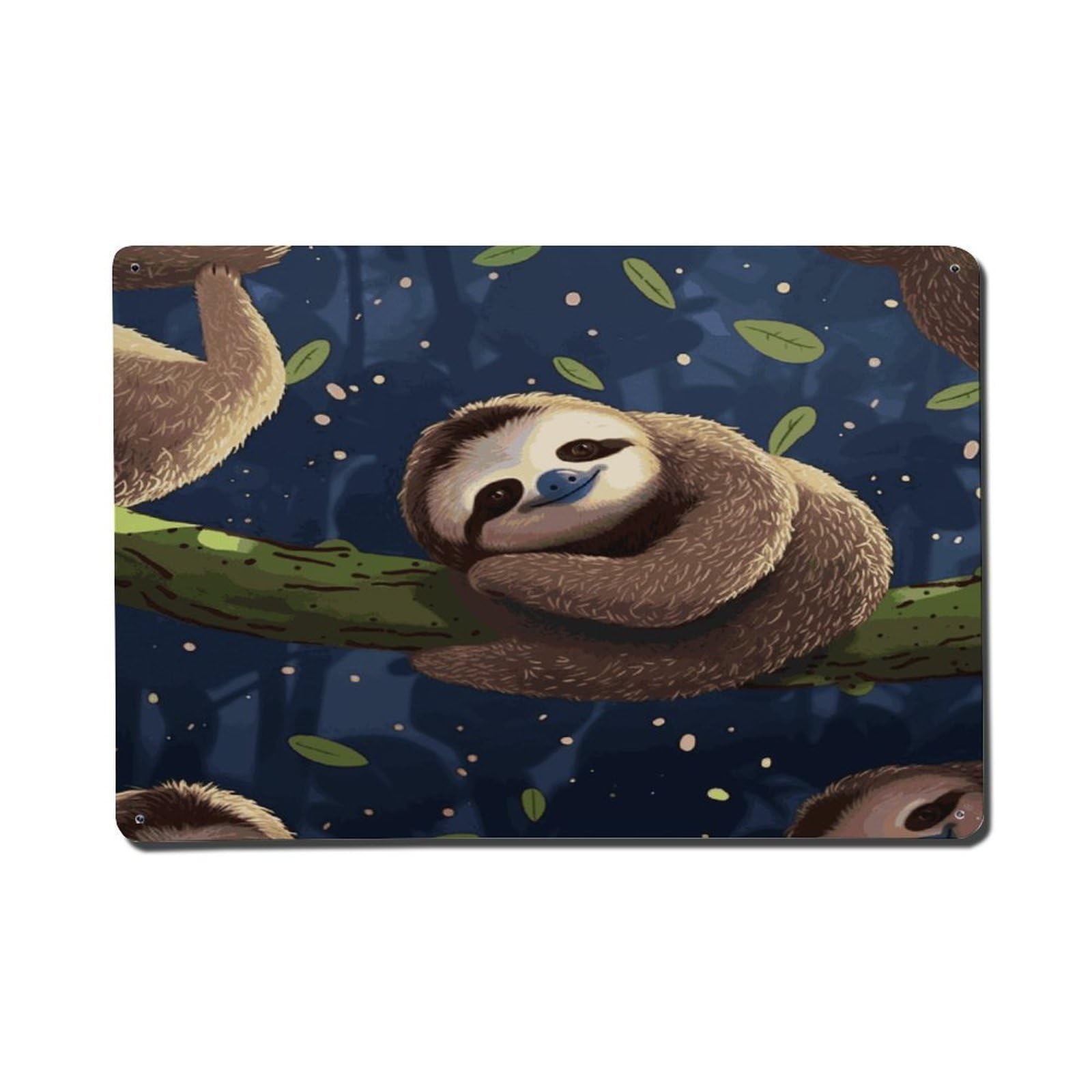 Adfgyerh Style Sloth Lazy Metal Signs Funny, Aluminum Tin Sign Indoor Outdoor Decor, Vintage Signs For Home Office Kitchen Bar Cafe Garden Farmhouse Wall Decor