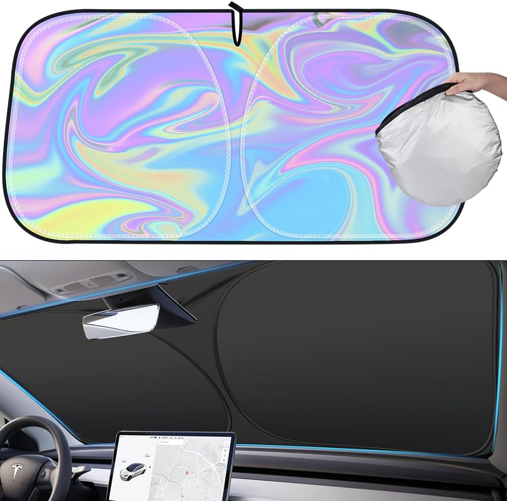 Car Windshield Sunshade 140 * 70cm Car Front Window To Keep Your Vehicle Cool with Storage Pouch Blocks UV Rays (142 * 80cm)