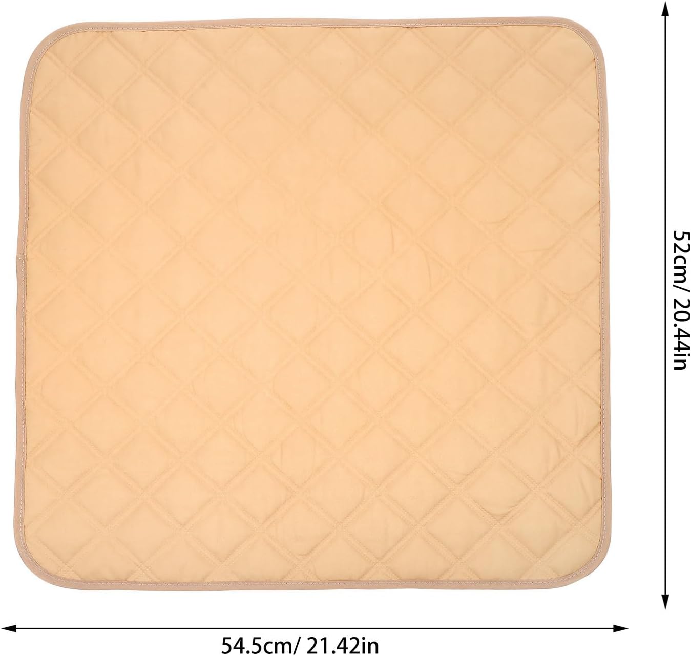 Waterproof Pet Pad for Pee Absorbing and Easy to Clean Khaki Polyester Fiber Cushion Suitable for Changing Pad and Sofa Use