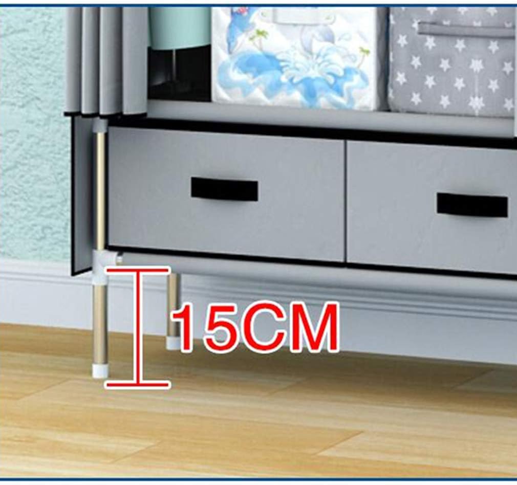 Cloth Wardrobe Clothes Closet, Portable Closet Wardrobe Storage Closet Standing Closet Fabric Cabinet Portable Wardrobe,Gray_70x45x168cm