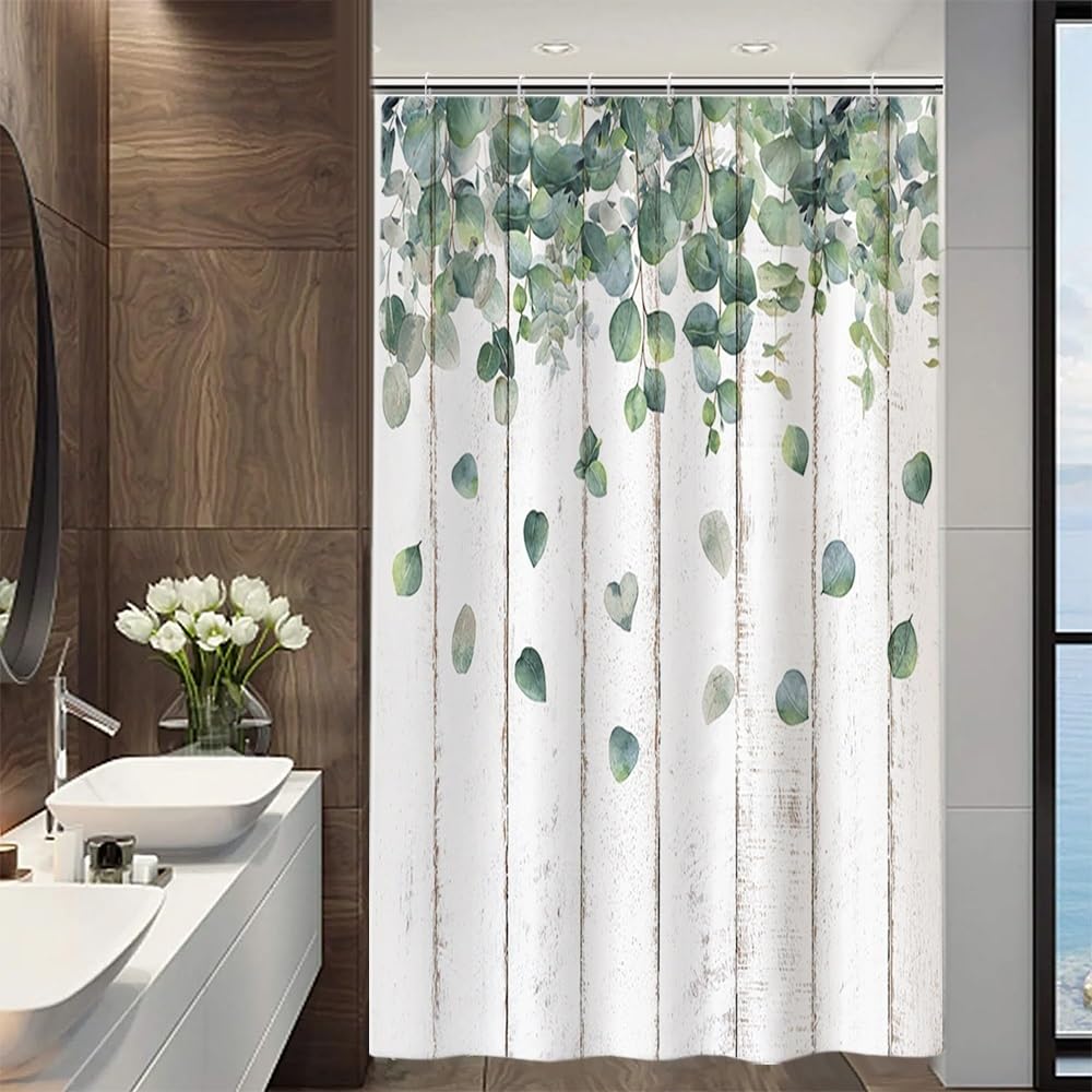 Uiiooazy Green Eucalyptus Shower Curtain - Image 2