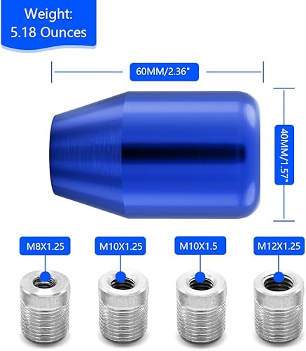 Miniatura 2 de Viemx&Bm Pomo de cambio de 5 velocidades, extensión JDM Racing manual automático con adaptador atornillado para Mazda Miata Subaru Focus ST 350z