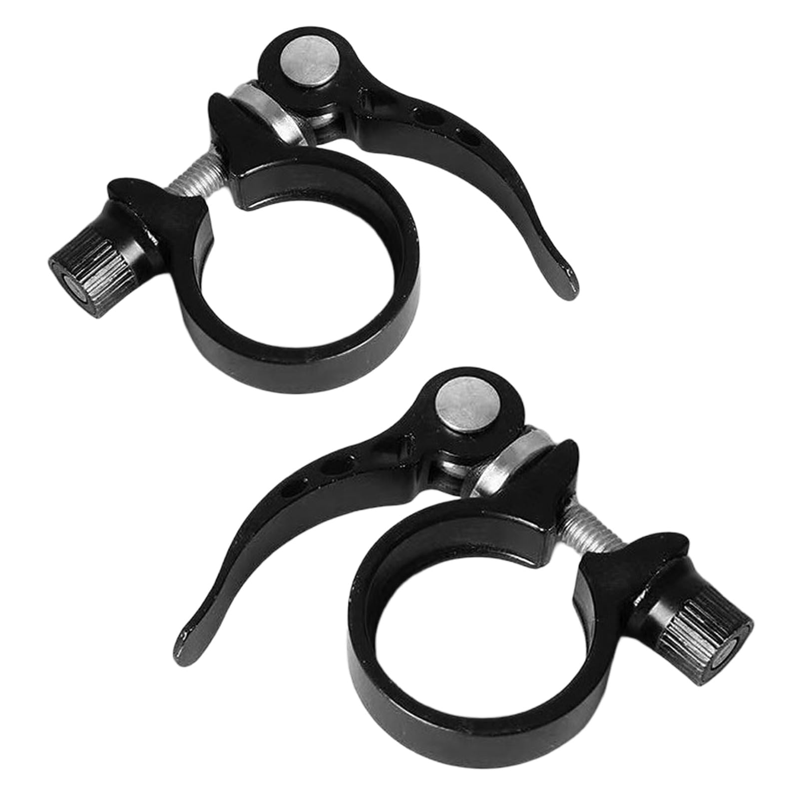 ZenithQuest 2 Pcs Bicycle Seatpost Clamps, Aluminum Alloy Quick Release Saddle Clip, 28.6mm & 31.8mm Seat Tube Collars, for 25.4/27.2/28.6mm Seatposts Bike Cycling Parts