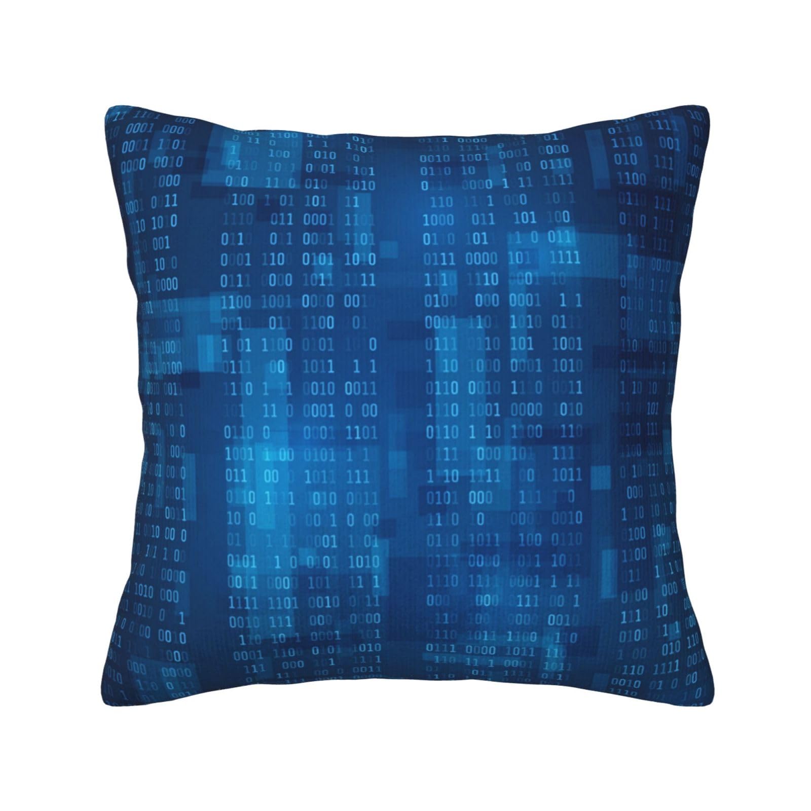 Housses de coussin velours côtelé doux 45x45 cm bleu pour canapé