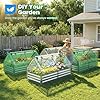 Quictent Raised Garden Bed with Cover Outdoor Galvanized Metal Planter Box Kit, w/ 2 Large Screen Windows Mini Greenhouse 20pcs T Tags 1 Pair of Gloves Included for Growing Vegetables 6x3x1ft (Clear) #1