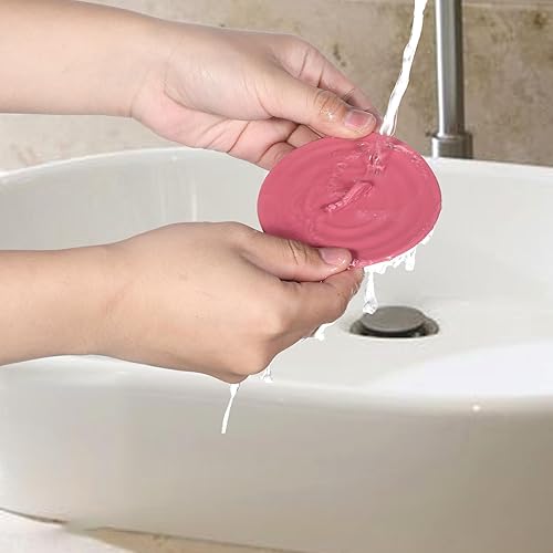 Miniatura 7 de Paquete de 6 tapas de silicona para tazas, tapas herméticas de 3.94 pulgadas de diámetro, tapa universal reutilizable colorida de grado alimenticio