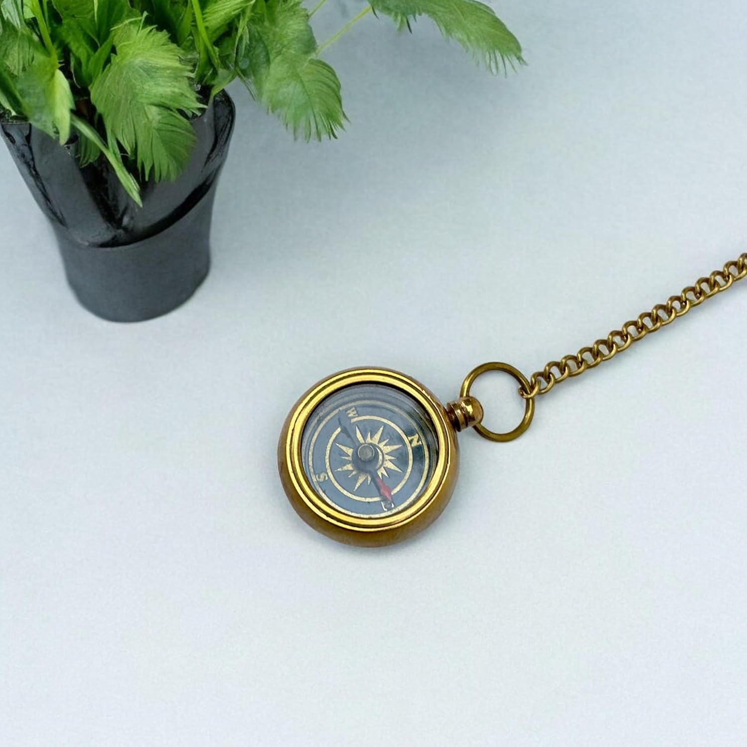 generic Vintage Brass Locket Compass - Antique Style Pendant with Functional Compass-picture-30