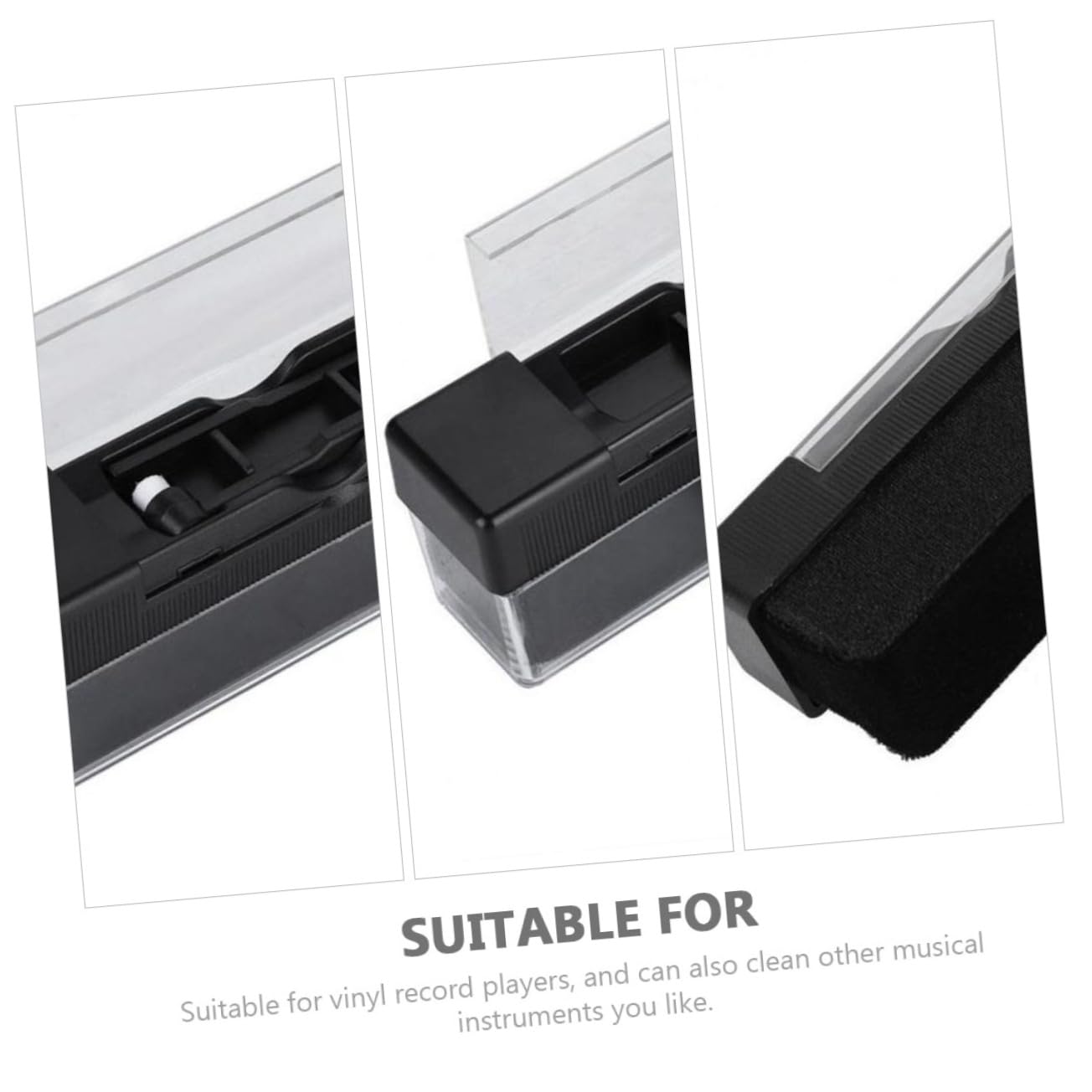 KALLORY 1set Vinyl Record Cleaning Brush Non-Scratch Cleaning Tools for Turntable Maintenance Tear-Resistant Materials for Vinyl and Musicians