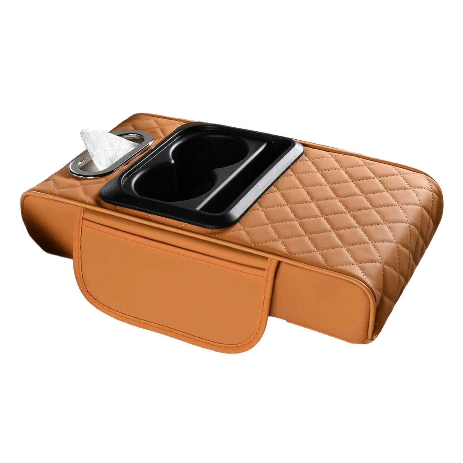 YROHGKPN Car Armrest Storage Box Mat,Soft Leather Car Center Consoles