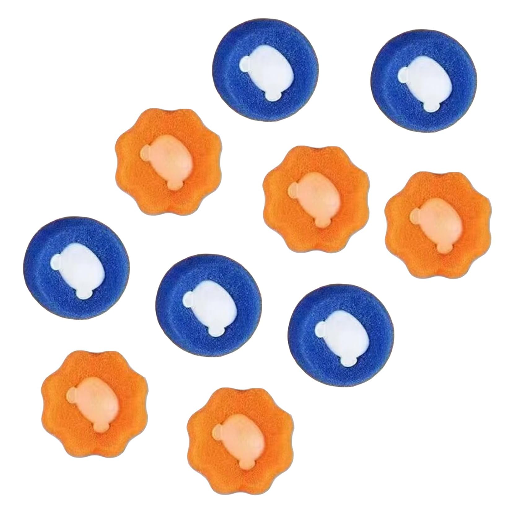 Jero.ted Blue Orange Pet Hair Remover For Laundry, 10Pcs Reusable Dryer Balls Dog Cat Hair Lint Removal For Washing Machine Hair Remover For Removing Pet Hair Lint Hair