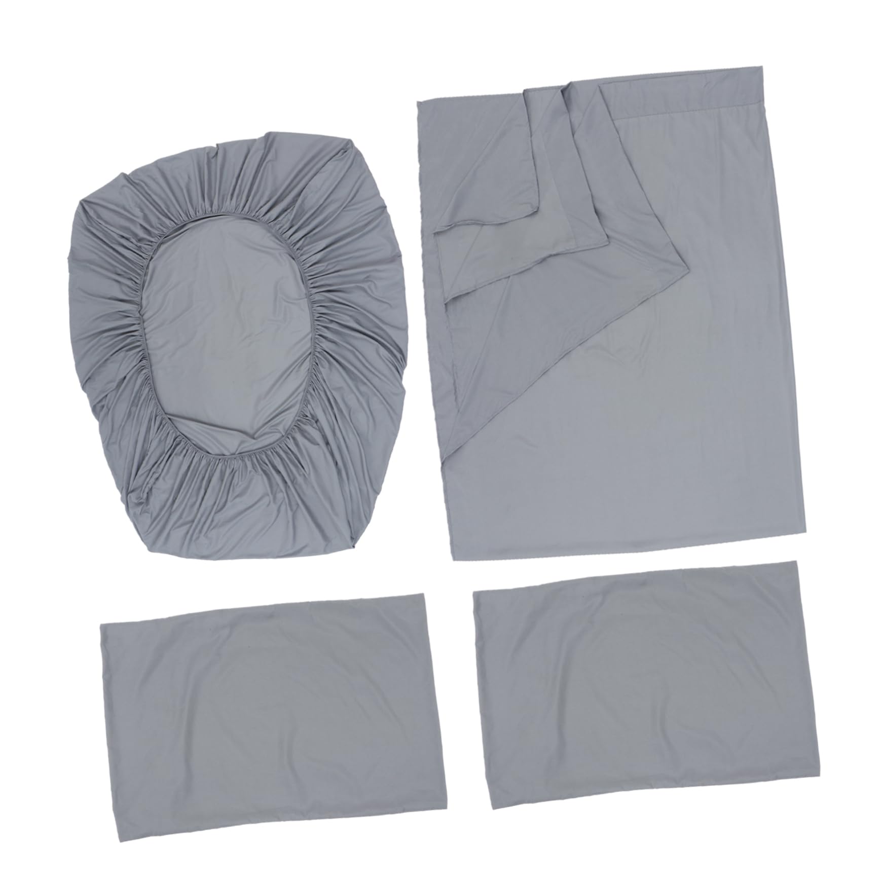 Parure de lit queen size unicolore 4 pièces avec drap housse profond et taies Ciieeo