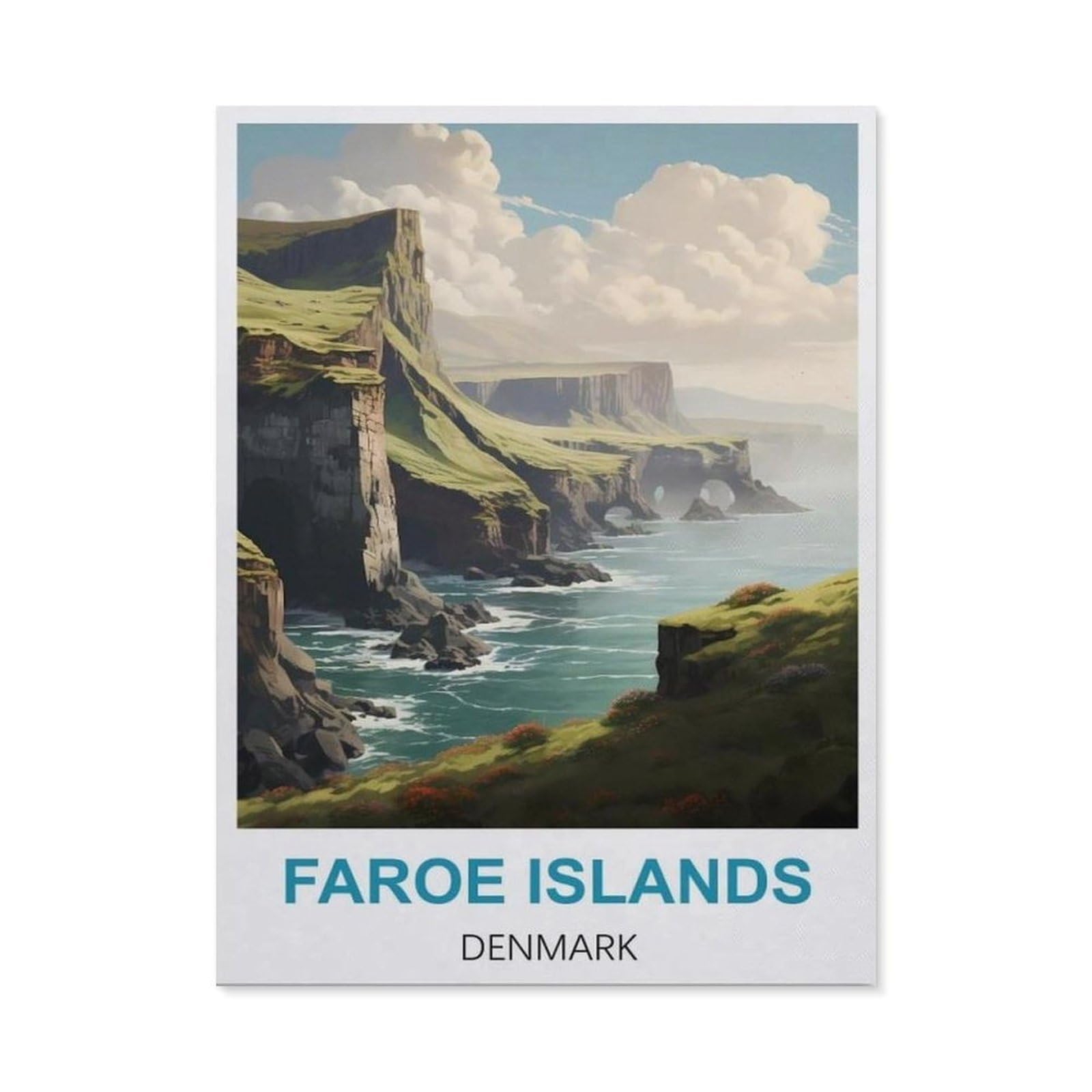 BEAYODKP 5D Diamond Painting，Faroe Islands Denmark（30 x 40 cm）