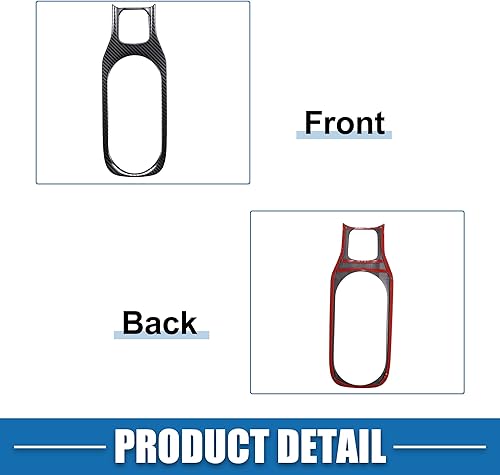 Miniatura 5 de Cubierta para panel de palanca de cambios de automóvil, cubierta de marco de consola para Toyota Corolla 2019-2021 de acero inoxidable, patrón de