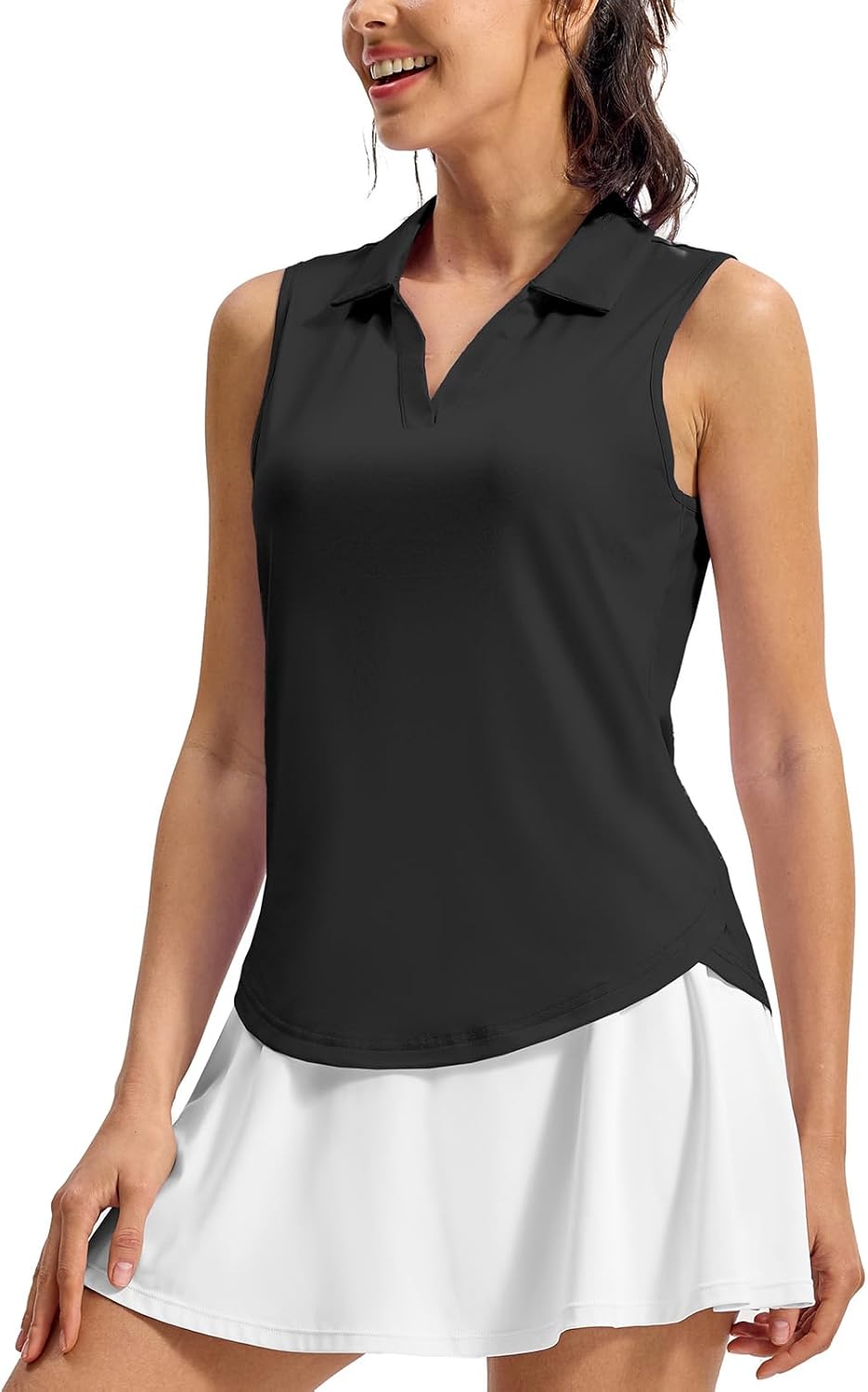 TBMPOY Women’s Golf Shirts Sleeveless Collared Polo Tank Top UPF 50+ Quick Dry Tennis V-Neck Ladies Sports TBMPOY Women’s Golf Shirts Sleeveless Collared Polo Tank Top UPF 50+ Quick Dry Tennis V-Neck Ladies Sports