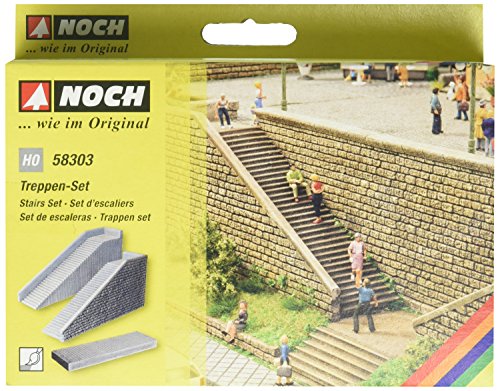 Set d'escaliers Noch 58303 pour créer des passages piétons de gare miniature