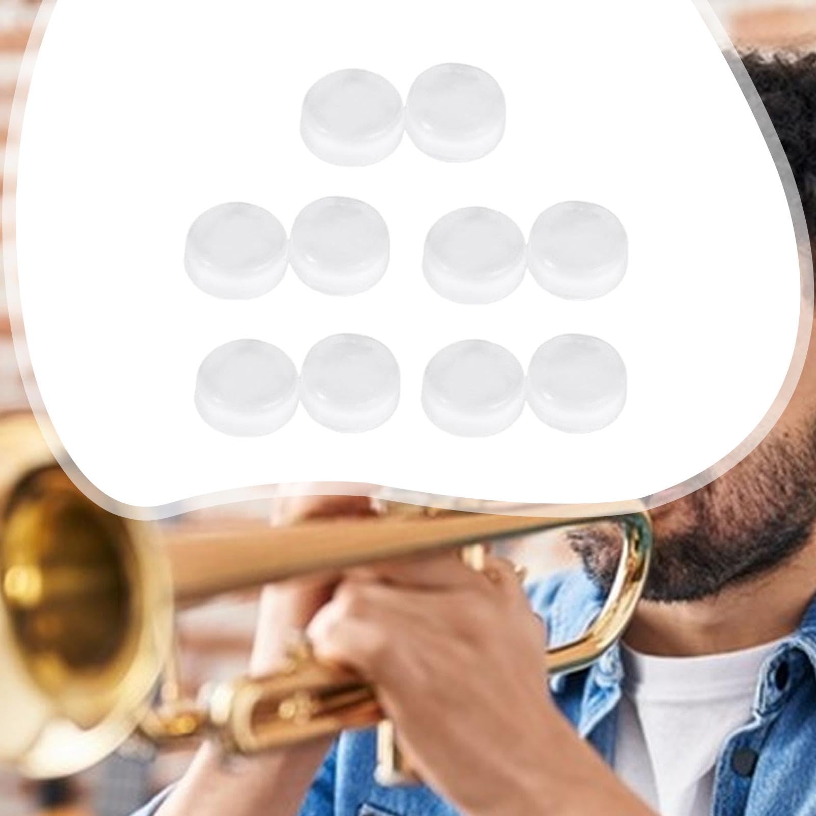 DuskHaven Lot de 10 Tampons pour Pistons de Trombone, Tampons En Silicone pour Trompette, Tampons pour Clés D'eau, Pièces En Laiton pour Euphonium. Installa