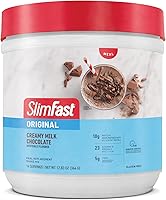 Vista 6 de SlimFast Polvo Original para Reemplazo de Comida, Chocolate Cremoso con Leche, Mezcla para Batido de Pérdida de Peso, 10 g de Proteína, 14 Porciones