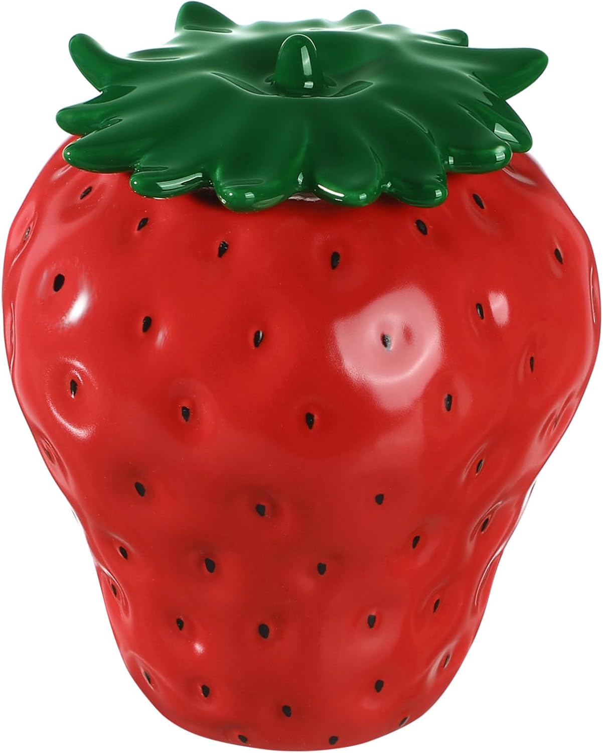 INOOMP Strawberry Shaped Tea Sealed Jar with Lid Decorative Food Storage Container for Tea for Kitchen Counter and Home Decor