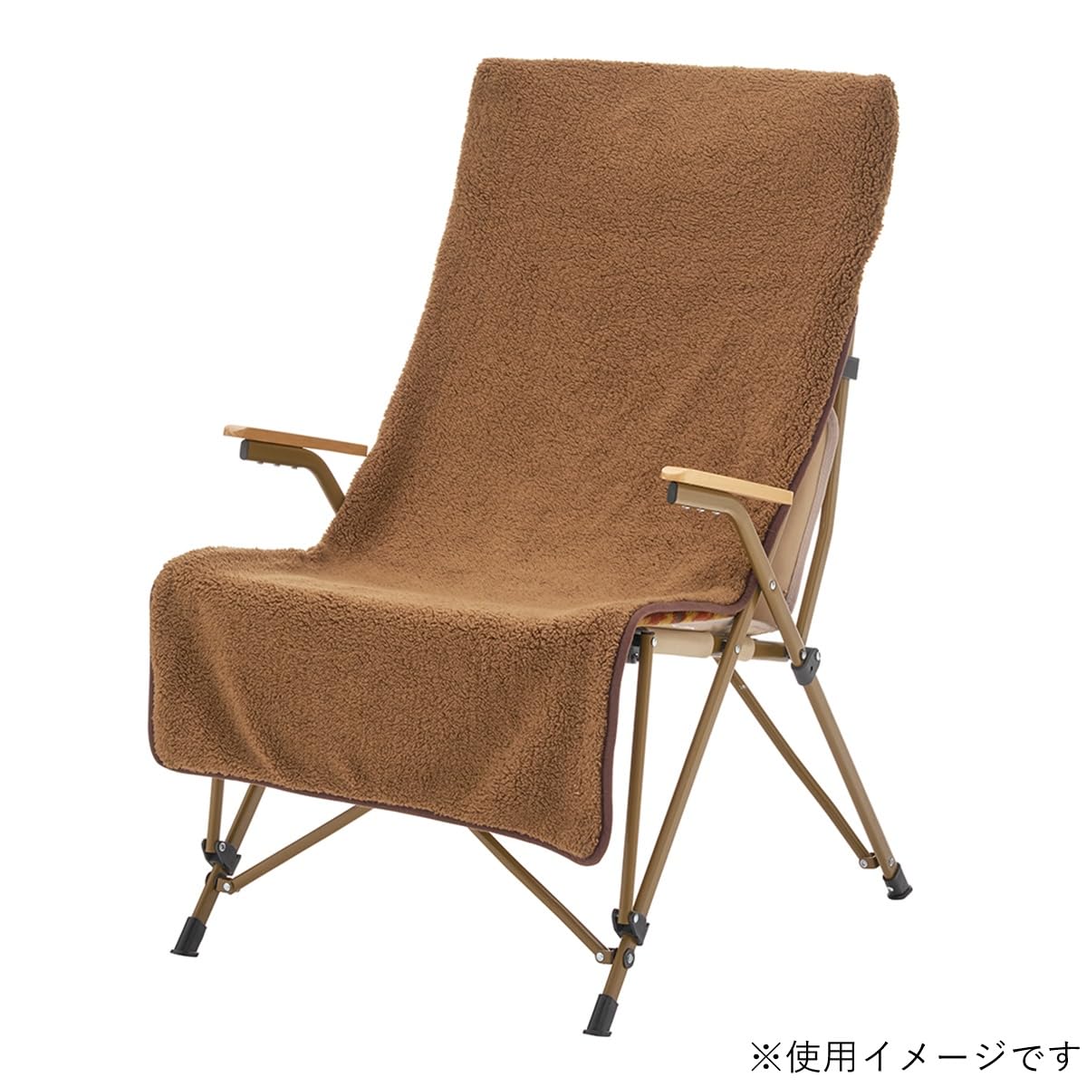 LOGOS ボア&フリースチェアカバー　レッド ブルー各1個(計2個セット) LOGOS ボア&フリースチェアカバー レッド ブルー各1個(計2個