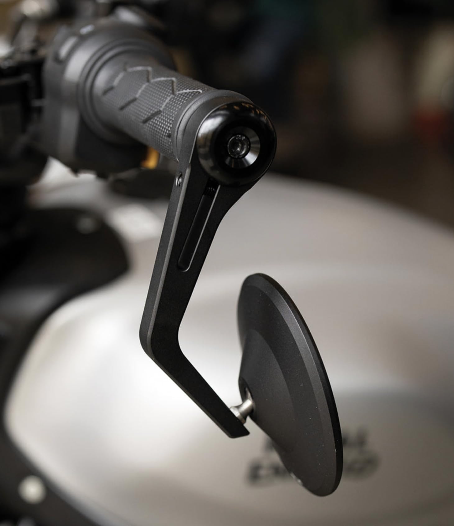 Specchietto Bar End 'ROCKER' Omologato ECE - 100mm - Cafe Twin