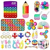 Fidgets für Mädchen und Jungen - Kinderspielzeug zum Stressabbau baut nicht nur Stress ab, sondern kann auch zum Gehirntraining verwendet werden und verbessert das Gedächtnis, die Aufmerksamkeit, die Geduld, die Logik, das räumliche Denken und die manuelle Geschicklichkeit der Kinder