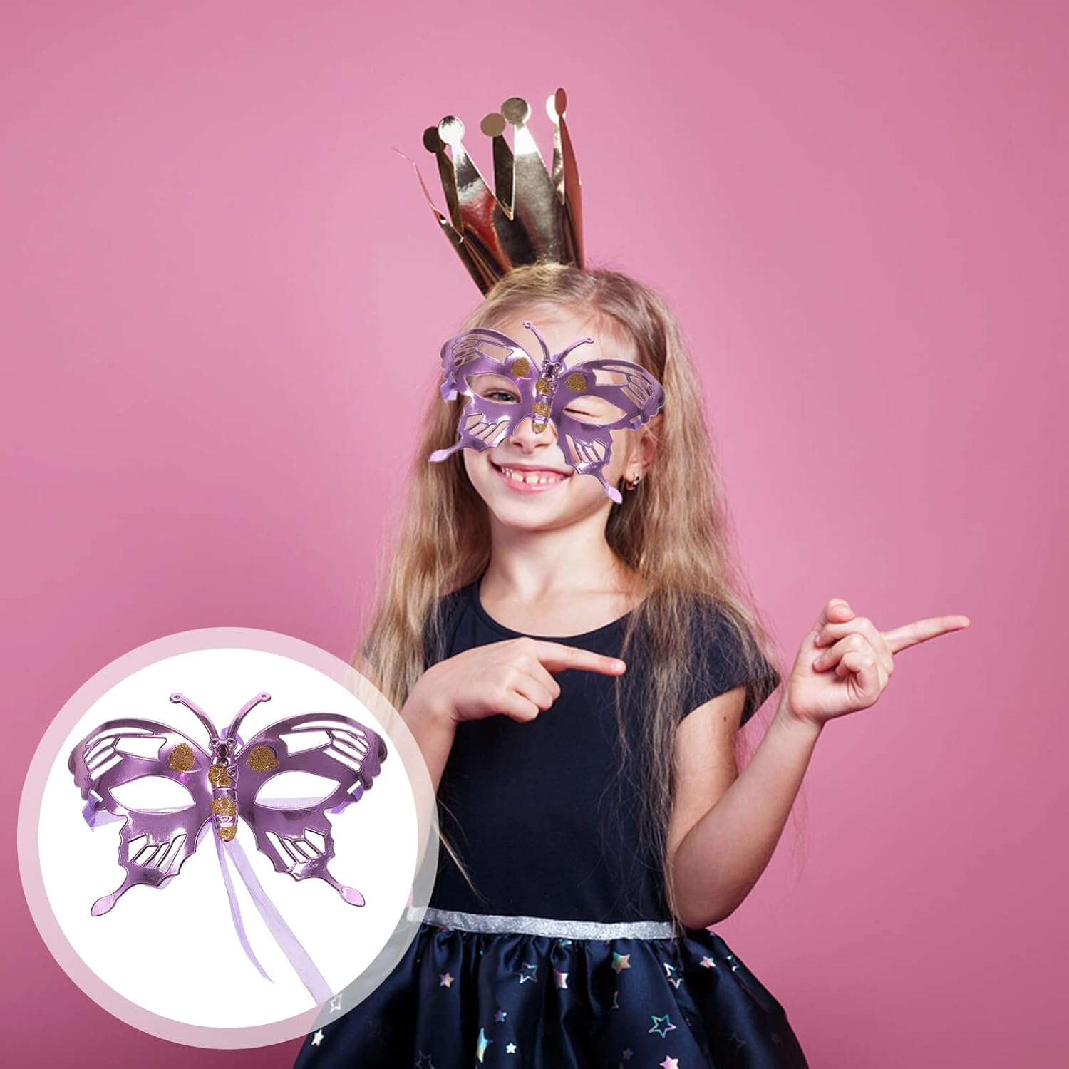 PRETYZOOM 4pcs Masquerade Butterfly Mask Halloween Mask Masquerade Costume Half Face Mask Grad Party Hawaii Party Mask