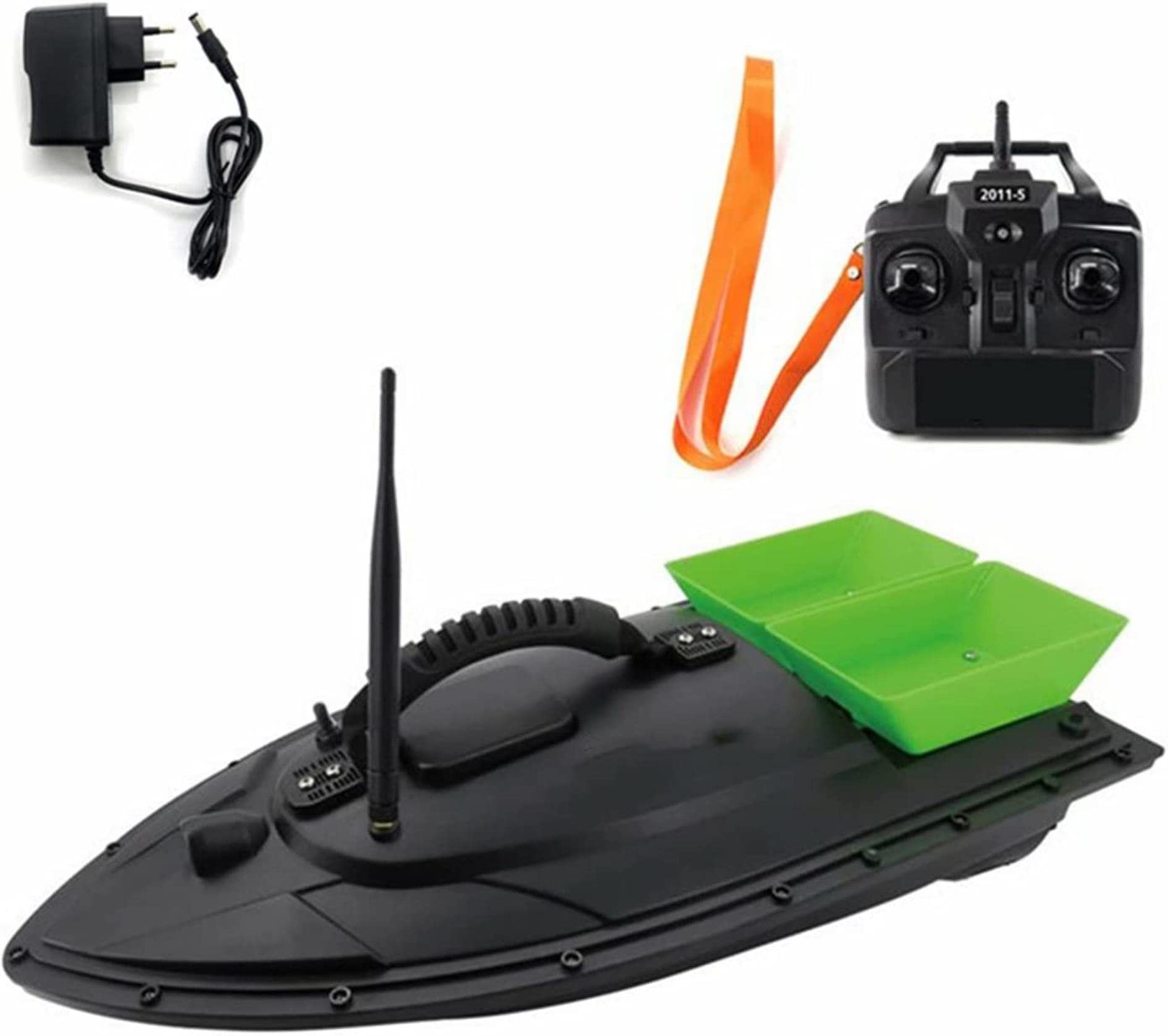 Bateau d'appâts de pêche 1.5kg de capacité avec bac de largage précis et télécommande longue portée