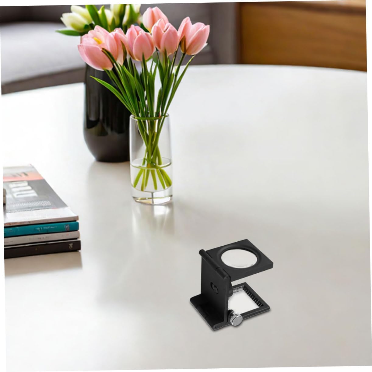2pcs Folding Desktop Loupe Magnifier 10x for Jewelry Coins