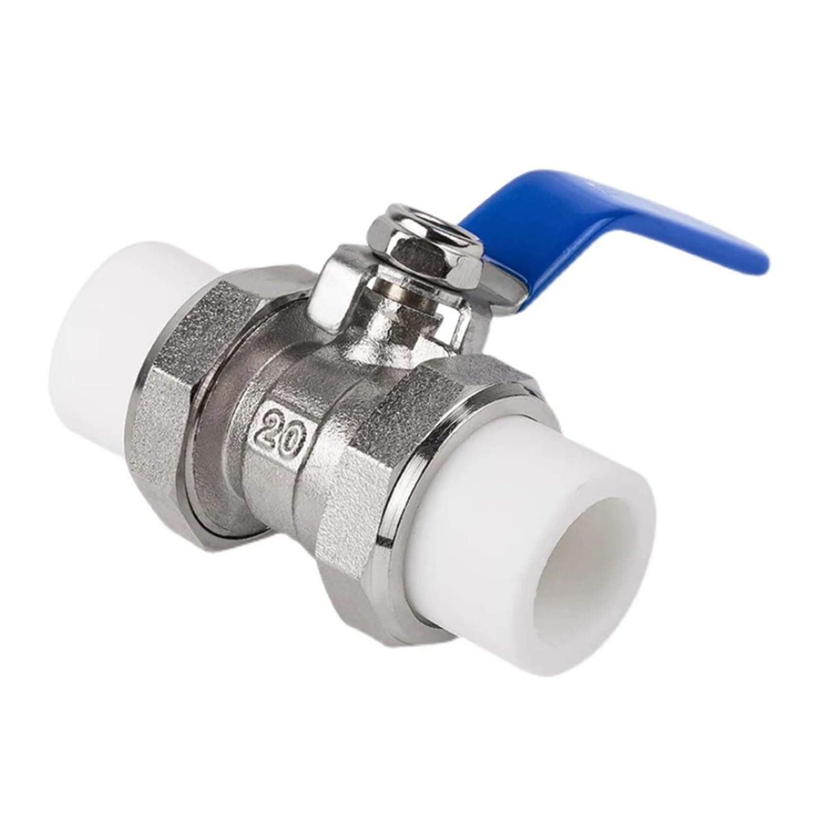 Vanne à sphère PPR 32mm en laiton massif avec double union pour plomberie durable