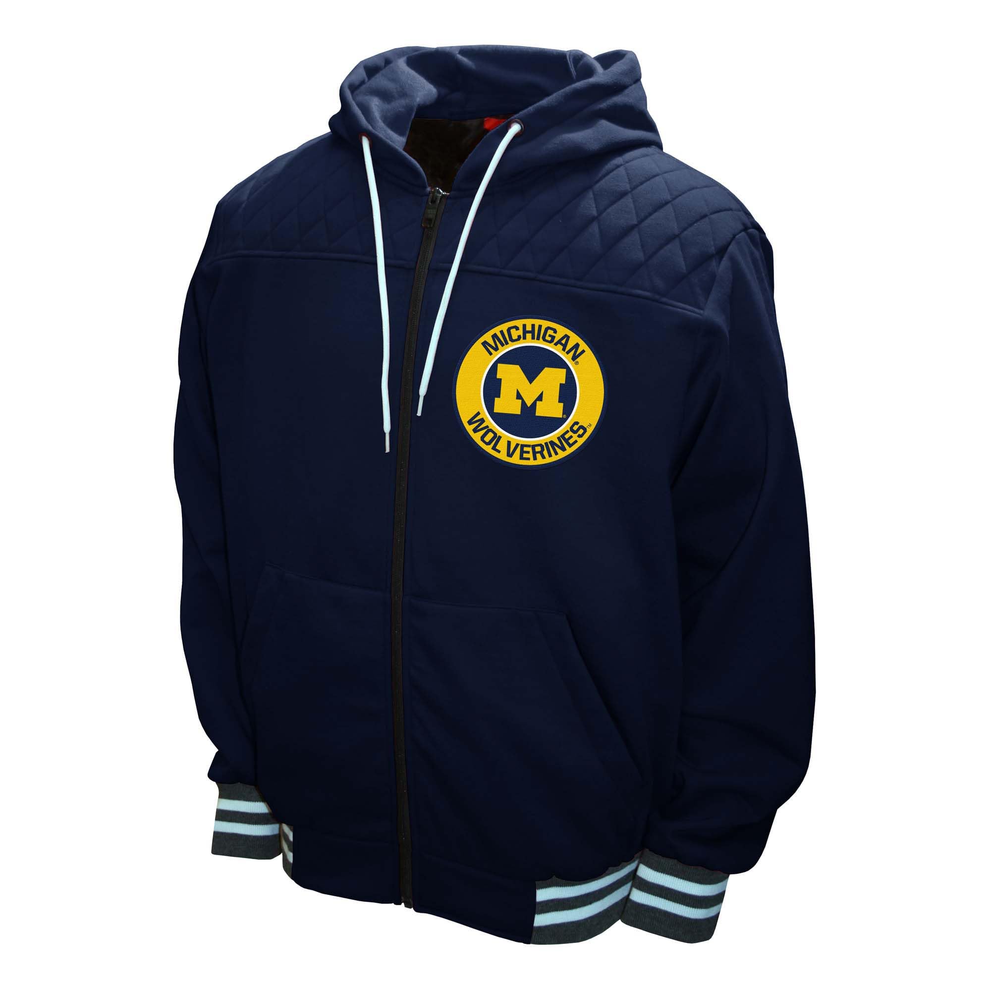 Franchise Club Mens Walk On Full Zip Hoodie Jacket (Michigan, X-Large)