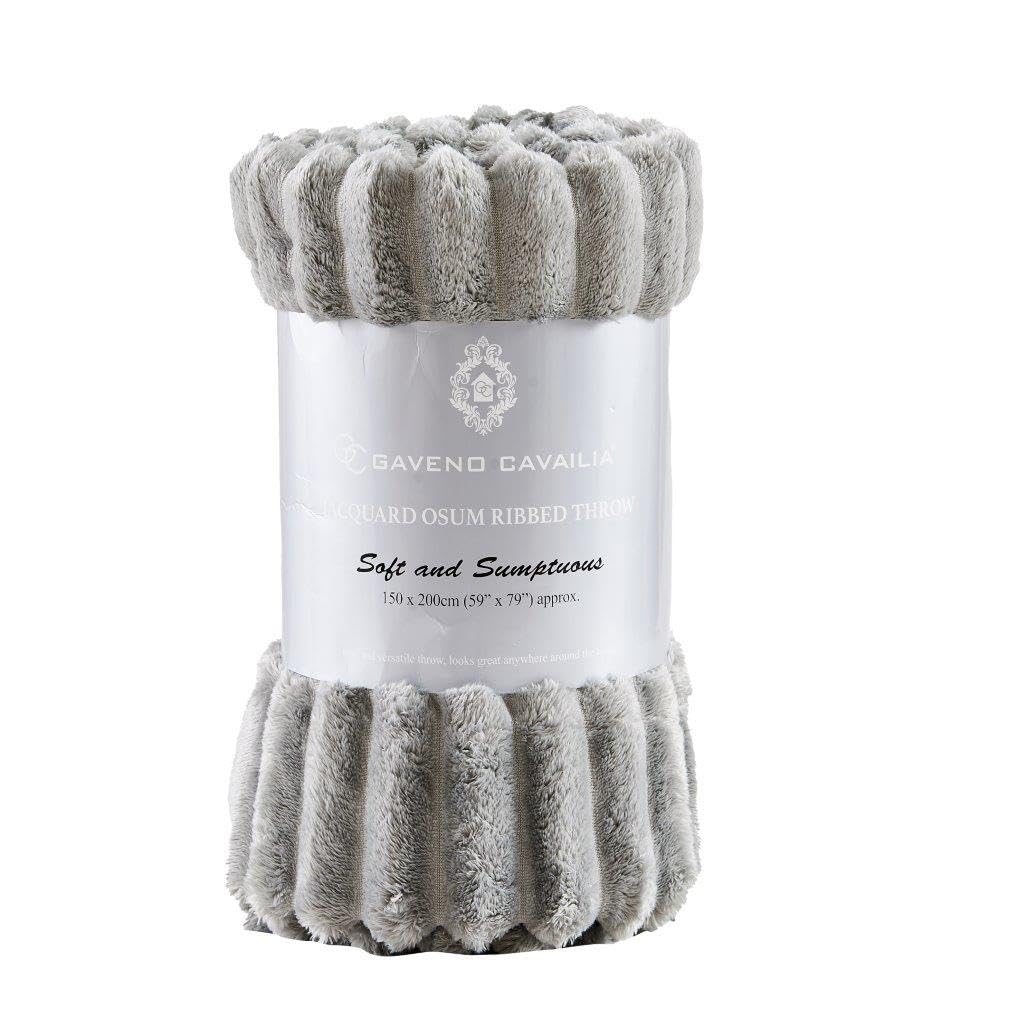 Luxury Chunky Ribbed Cord Fleece Throw – Ultra Soft Plush Blanket for Bed, Sofa & Couch – Warm, Lightweight, Cozy & Hypoallergenic All-Season Comfort (Grey, 150 x 200cm) — image 1