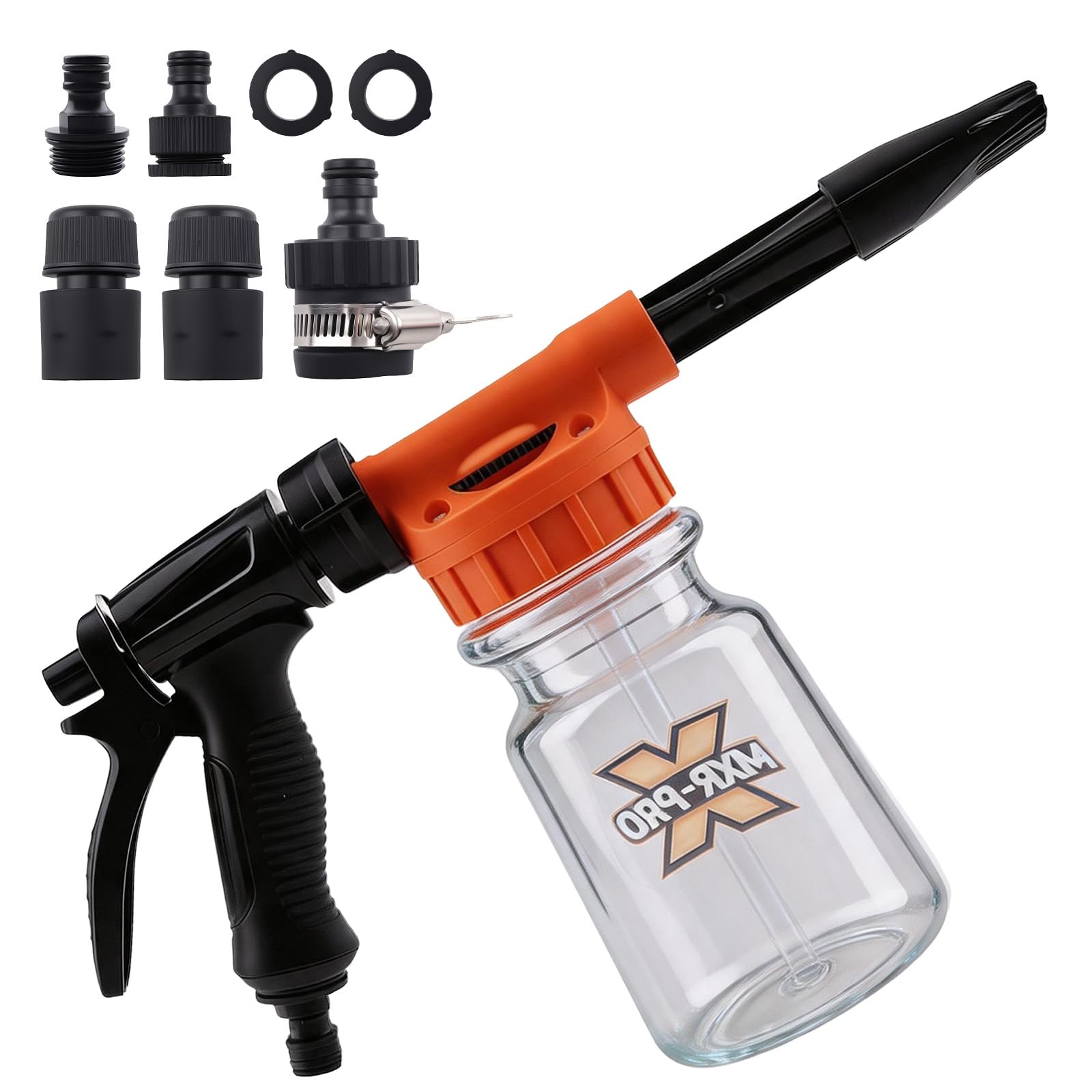 maXpeedingrods 1L Car Wash Spray Foamer with 4 Adapters for Garden Hose