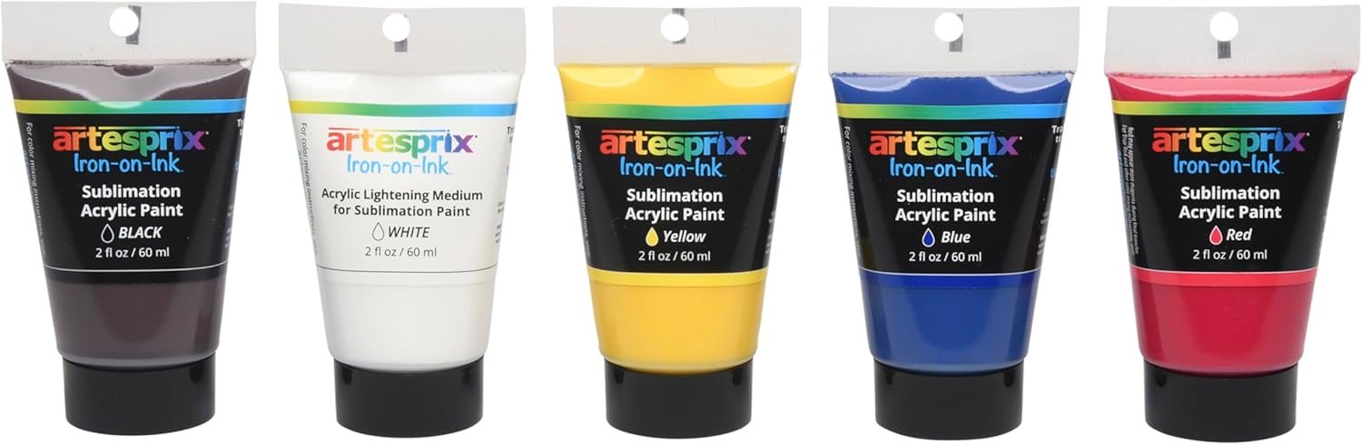 Artesprix Iron-on-Ink Sublimation Acrylic Paint Set