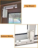Vista 2 de Sliding Door Security Lock 2 Pack - Sliding Patio Door Lock for Glass Doors, Child Safety Foot Locks