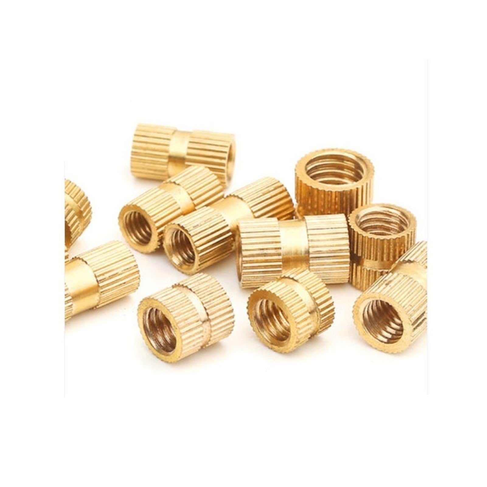 Inserts filetés, Kit de 250 écrous moletés double passe en cuivre Sert avec insert en laiton, filetage métallique, écrous autobloquants, fixations encastrées, M2, M3, M4