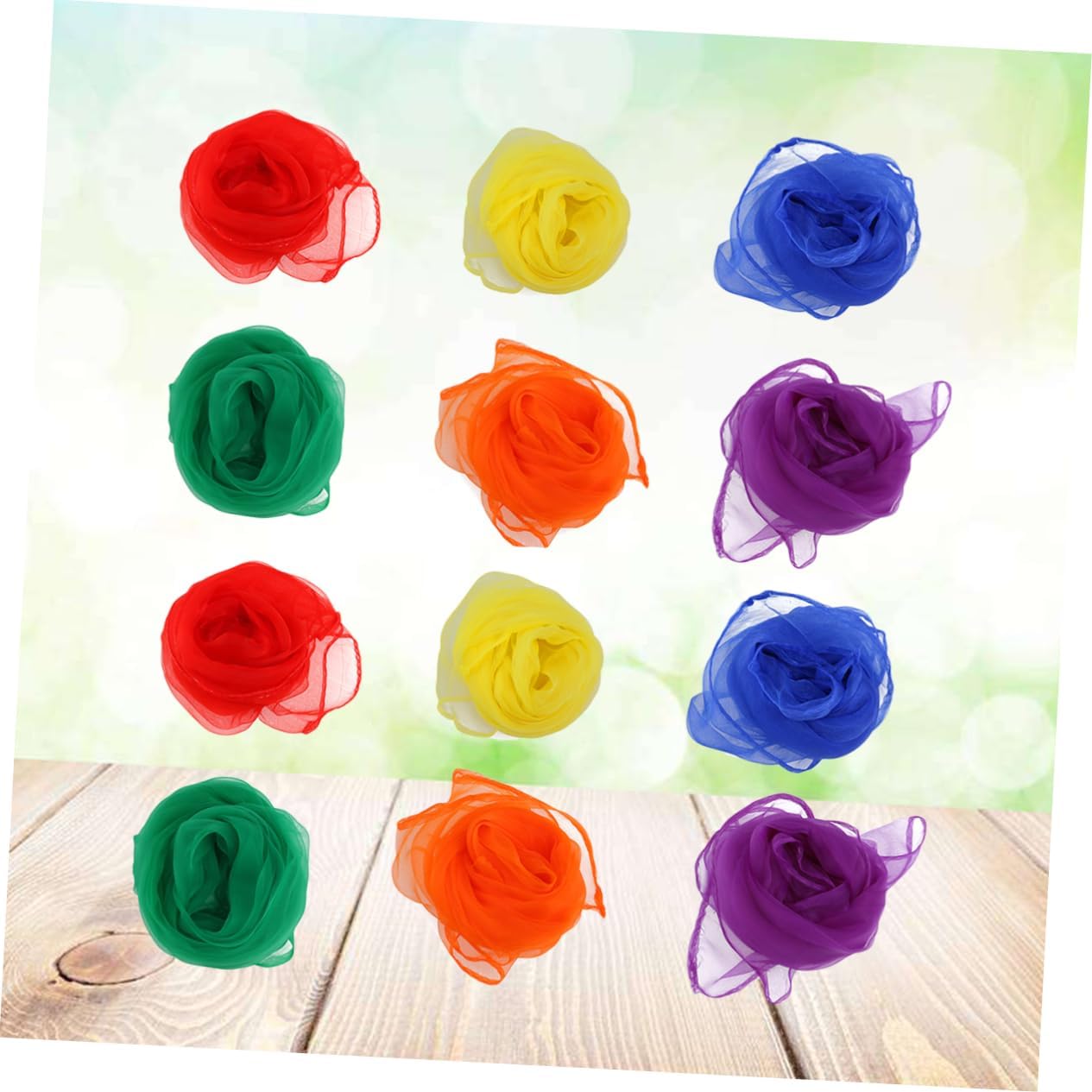 36 Pack Kids Silk Scarves Square Dance Juggling Scarves for Girls for Kids for Girls Random Color