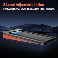 Vista 3 de Under Desk Treadmill with Incline, Mini Walking Pad, Treadmills for Home Office, Portable Walking Treadmills with Wheel