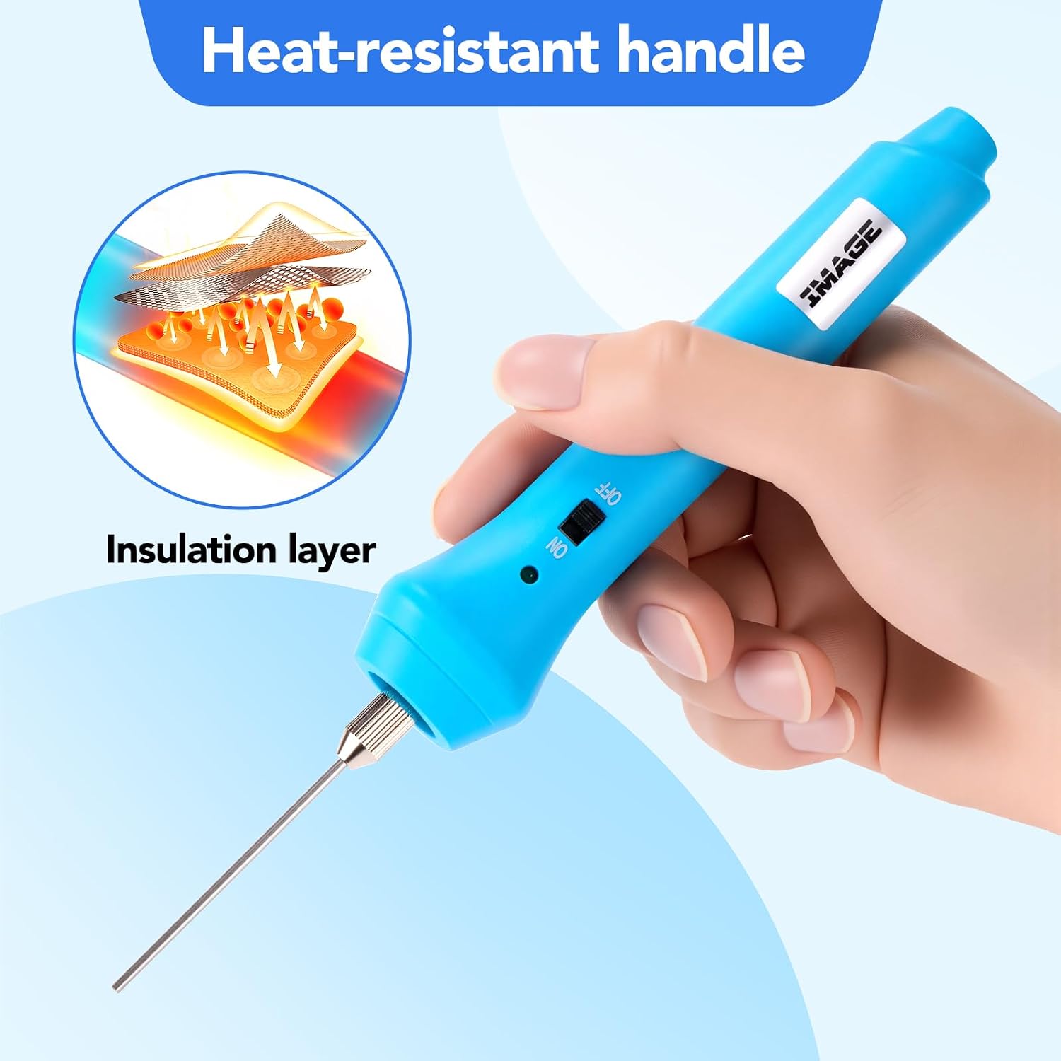 Electric Hot Wire Foam Cutter Tool with Light Indicator, 110-220V 24W, 2 Needles & Heat-Insulated Handle for Styrofoam Cutting, Arts and Crafting, Max Temp 740°C/1364°F