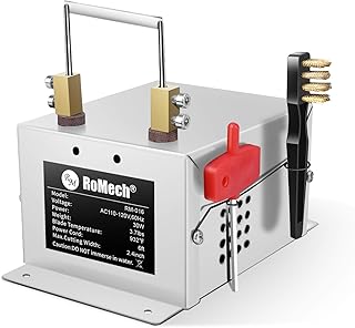 ROMECH 30W Electric Rope Cutter, Hot Knife Thermal Blade, Bench Mount Cutting Tool Kit for Braid Fabric Webbing Belting Ribbon (30W, RM-016)