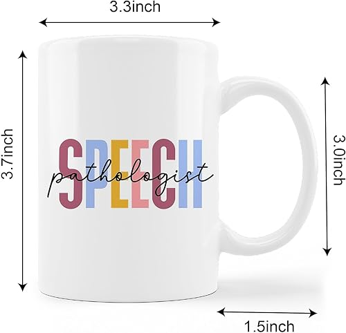 Miniatura 4 de Taza de cerámica de patología del habla con patología del habla, taza de té con leche de 11 onzas con asa, regalos para patólogos del habla y